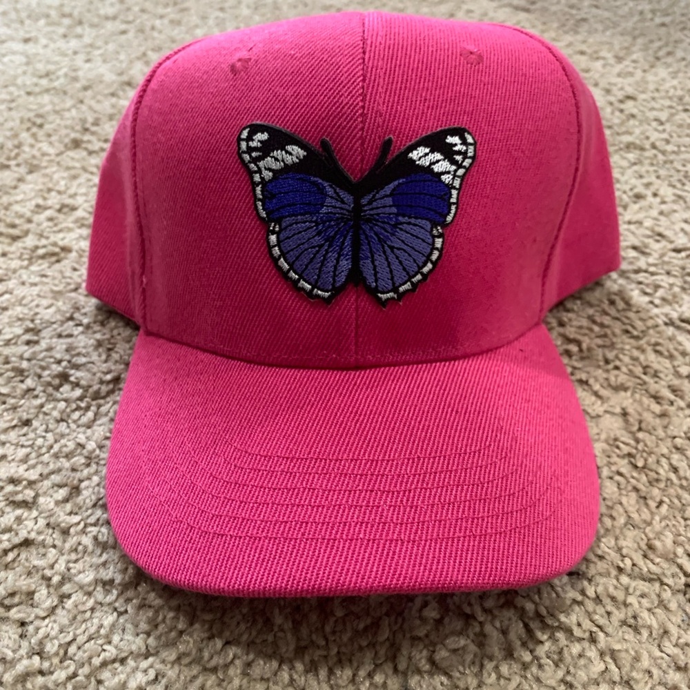 NWOT Purple Butterfly Hat